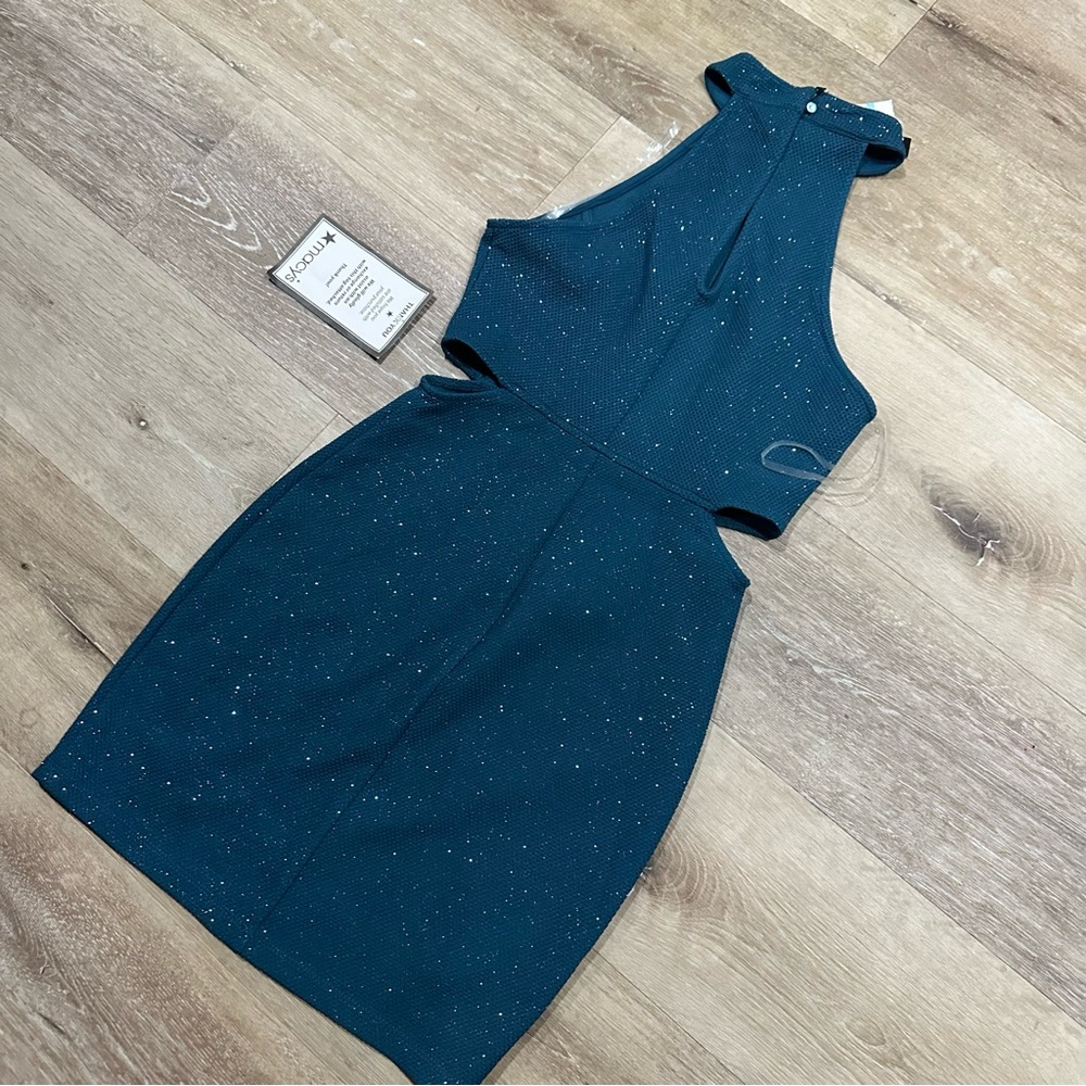 Teal Sparkly Dress Size 5 NWT - Picture 6 of 6